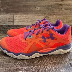 Under Armour Womens Micro G Monza Running Shoes Orange 1249946-819 Size 9.5